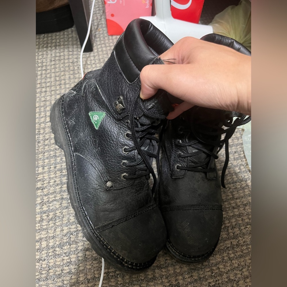 Snap on work boots